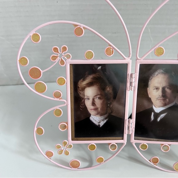 Pink butterfly metal photo frame - Picture 6 of 8